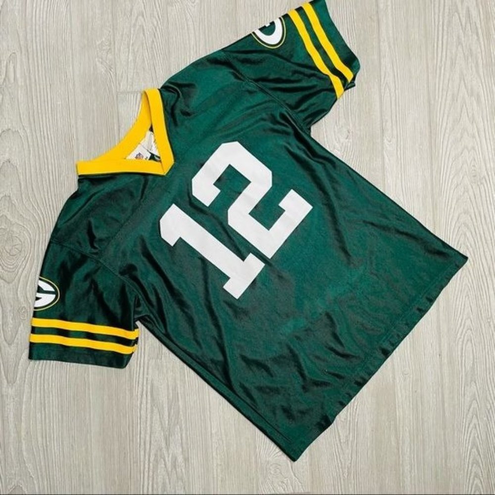 NFL apparel greenbay packers Rodgers 12 jersey shirt boys extra large football
